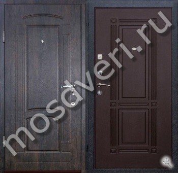 Коричневая элитная дверь для квартиры с отделкой МДФ - купить от производителя Мосдвери Коричневая элитная дверь для квартиры с отделкой МДФ