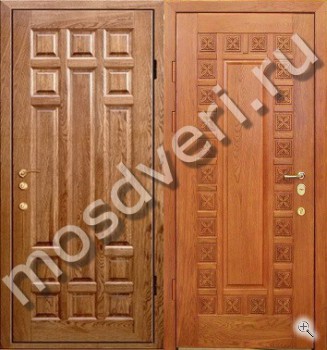 Дверь на улицу с массивом снаружи МДФ внутри - купить от производителя Мосдвери Дверь на улицу с массивом снаружи МДФ внутри